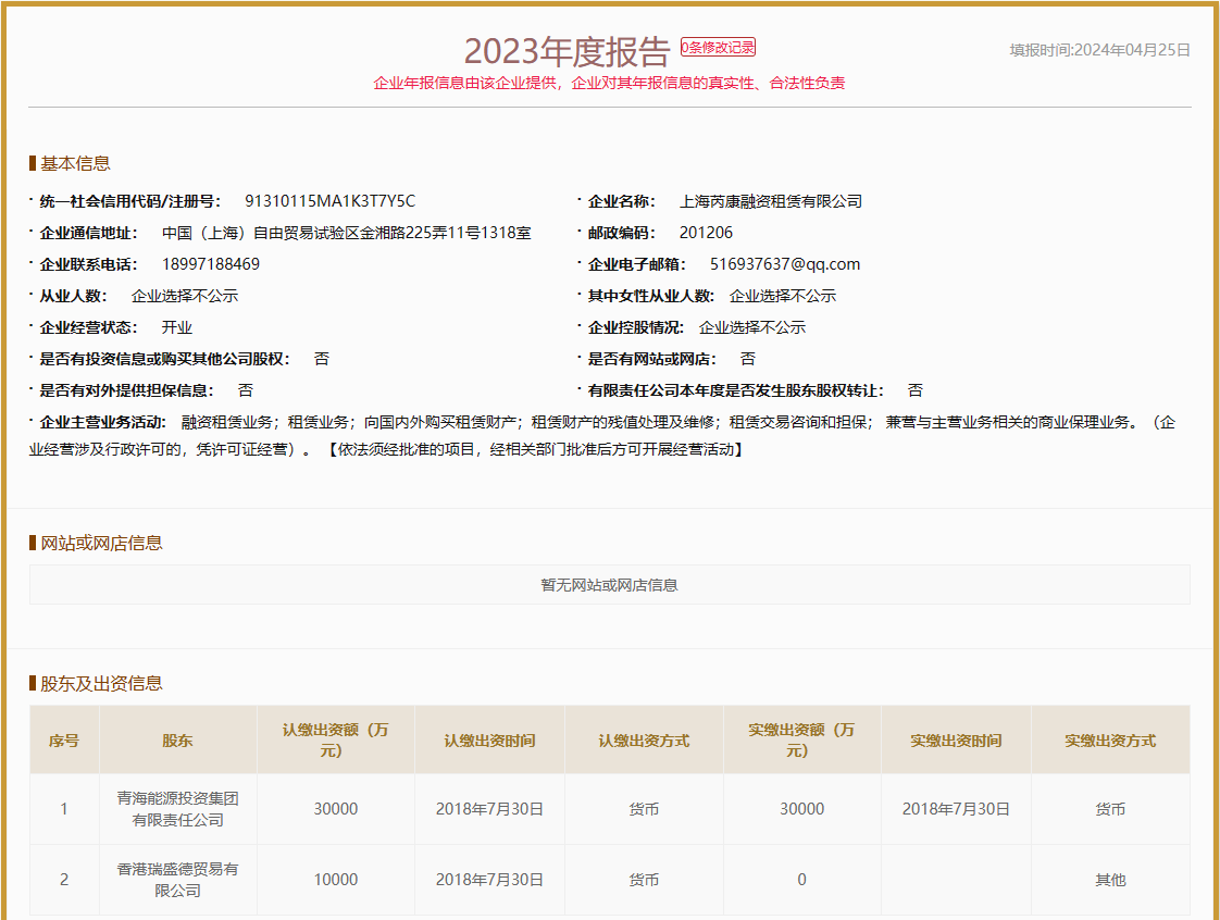 上海芮康2023年企業信息年度報告.png